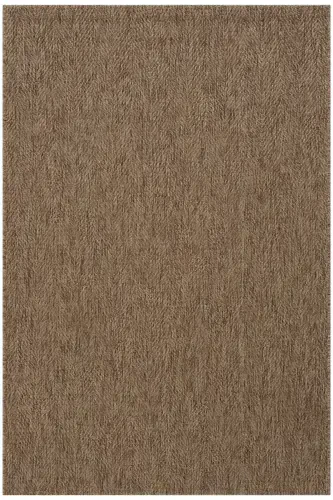 Milano 665 Coffee Wicker Textured Rug Kilim Living Room Kitchen Corridor Cut Runner Woven Machine Carpet-Coffee 3 - 2
