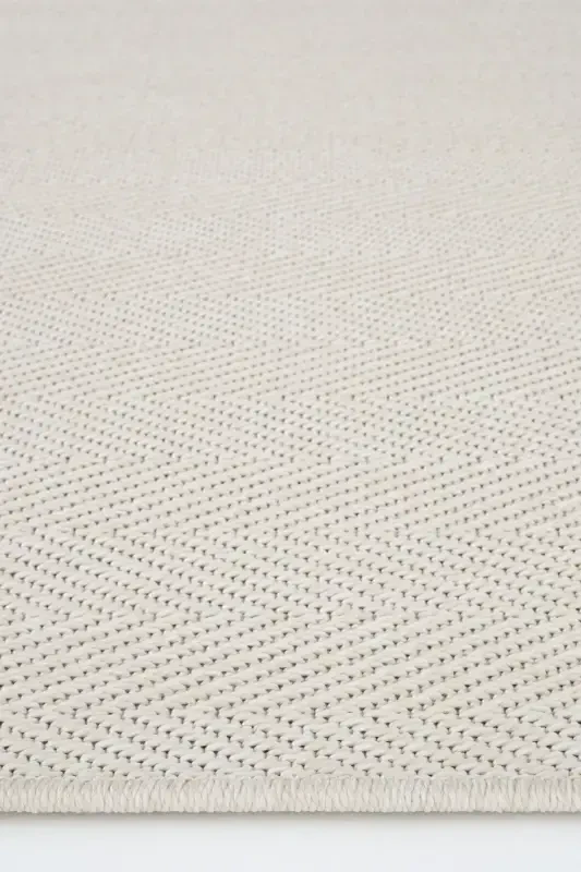 Milano 665 Cream Woven Textured Rug Carpet Living Room Kitchen Corridor Cut Runner Woven Machine Carpet-Cream 1 - 7