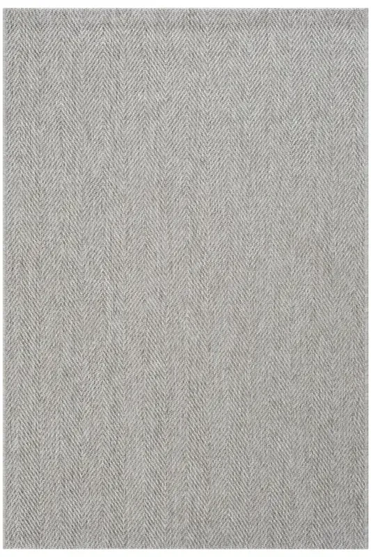 Milano 665 Grey Wicker Textured Rug Kilim Living Room Kitchen Hallway Cut Runner Woven Machine Carpet-Grey 1 - 1