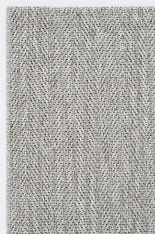 Milano 665 Grey Wicker Textured Rug Kilim Living Room Kitchen Hallway Cut Runner Woven Machine Carpet-Grey 1 - 3