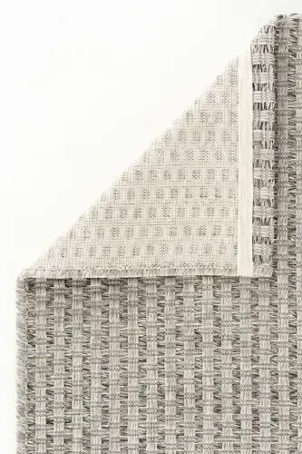 Milano 666 Grey Woven Textured Rug Carpet Living Room Kitchen Hallway Cut Runner Woven Machine Carpet-Grey - 5