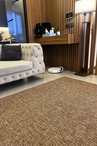 Milano 666 Qahva Hashar Dokulu Gilam Kilim Salon Oshxona Koridor Kesma Yo'lak To'quv Mashina Gilami-Qahva 