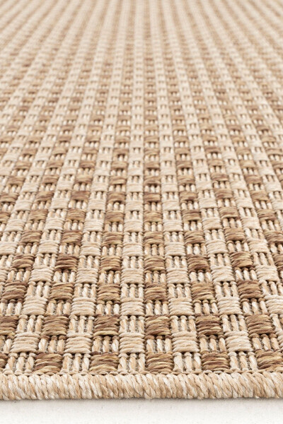 Milano 667 Coffee Woven Rug with Straw Texture, Living Room, Kitchen, Corridor, Cutting Runner, Machine Woven Rug - 15