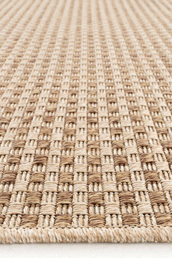 Milano 667 Coffee Woven Rug with Straw Texture, Living Room, Kitchen, Corridor, Cutting Runner, Machine Woven Rug - 15