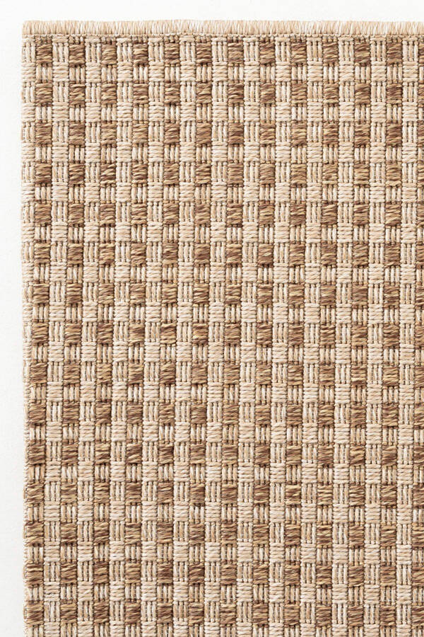 Milano 667 Coffee Woven Rug with Straw Texture, Living Room, Kitchen, Corridor, Cutting Runner, Machine Woven Rug - 4