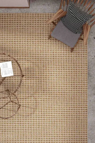 Milano 667 Coffee Woven Rug with Straw Texture, Living Room, Kitchen, Corridor, Cutting Runner, Machine Woven Rug - COOL HALI