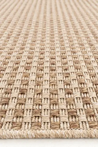 Milano 667 Coffee Woven Rug with Straw Texture, Living Room, Kitchen, Corridor, Cutting Runner, Machine Woven Rug - 8