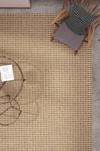 Milano 667 Coffee Woven Rug with Straw Texture, Living Room, Kitchen, Corridor, Cutting Runner, Machine Woven Rug 