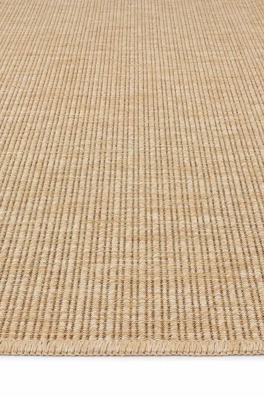 Milano Bej Hasır Görünümlü Bohem Rustik Makina Dokuma Kolay Temizlenir Kesme İnce Salon Oda Halısı-Bej 33 - 7