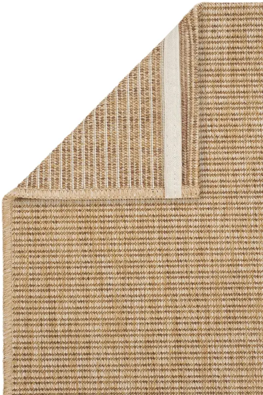 Milano Bej Hasır Görünümlü Bohem Rustik Makina Dokuma Kolay Temizlenir Kesme İnce Salon Oda Halısı-Bej 33 - 5