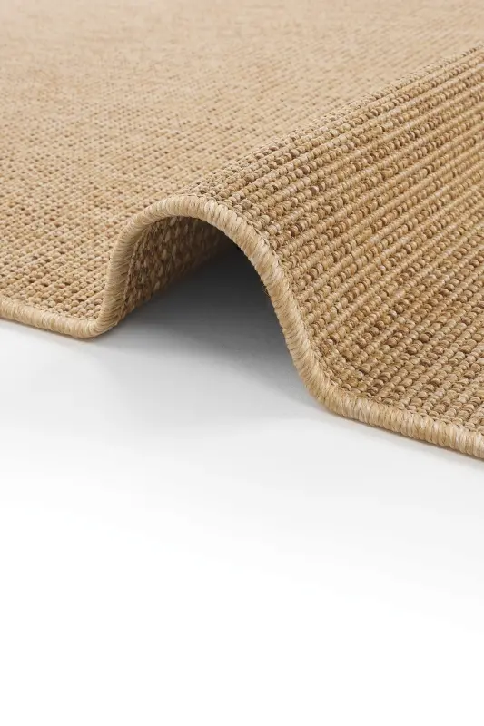 Milano Bej Rengi Hasır Jüt Görünümlü Rustik Dokuma Leke Tutmaz Salon Oturma Odası Ev Balkon Halısı-Krem 33 - 6