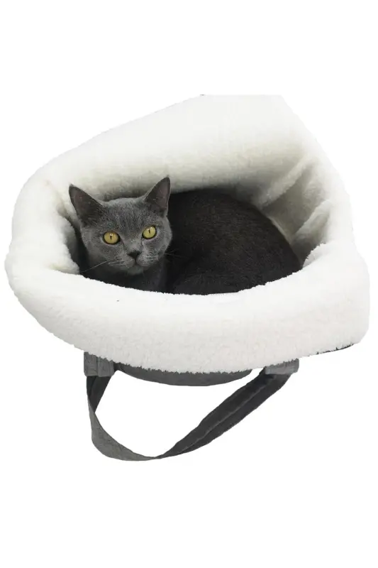 Milano Cat & Dog Shoulder Carrying Bag, Pet Shoulder Travel Bag - Grey - 5