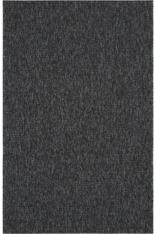 Milano Gri Siyah Halı İnce Yazlık Sade Düz Renk Salon Oturma Odası Hasır Sisal Dokulu Balkon Halısı-Gri Siyah - COOL HALI