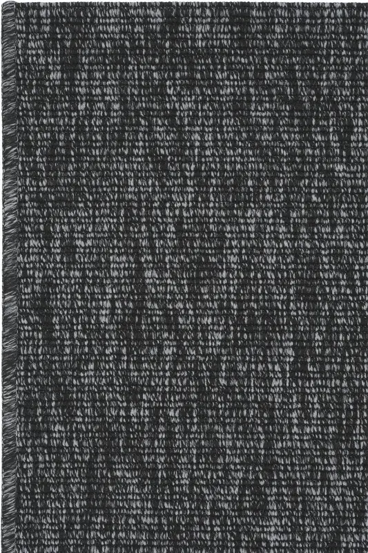 Milano Gri Siyah Halı İnce Yazlık Sade Düz Renk Salon Oturma Odası Hasır Sisal Dokulu Balkon Halısı-Gri Siyah - 4