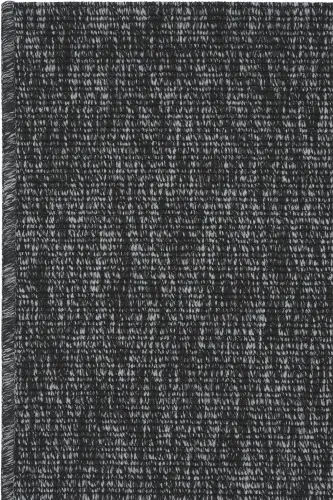 Milano Gri Siyah Halı İnce Yazlık Sade Düz Renk Salon Oturma Odası Hasır Sisal Dokulu Balkon Halısı-Gri Siyah - 4