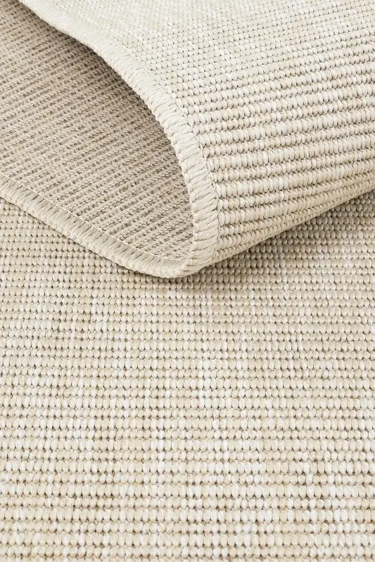 Milano Krem Bej Hasır Bohem Leke Tutmaz Kesme Düz Renk Rustik Balkon Ev Mutfak Oturma Odası Halısı-Krem 55 - 8
