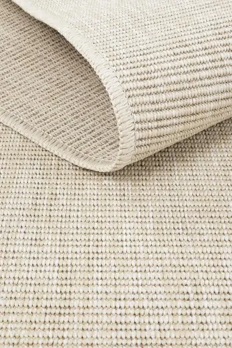 Milano Krem Bej Hasır Bohem Leke Tutmaz Kesme Düz Renk Rustik Balkon Ev Mutfak Oturma Odası Halısı-Krem 55 - 8