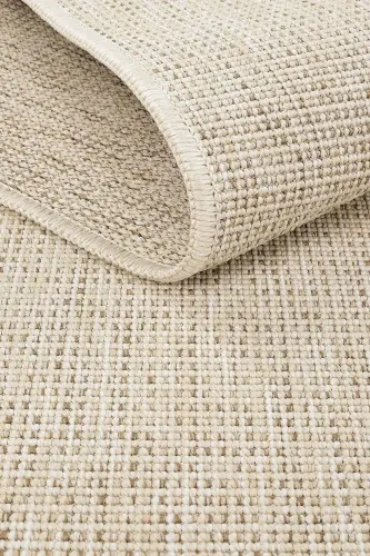 Milano Krem Bej Rengi Jüt Hasır Görünümlü Modern Bohem Kolay Temizlenebilir Salon Oda Balkon Halısı-Krem 44 - 8