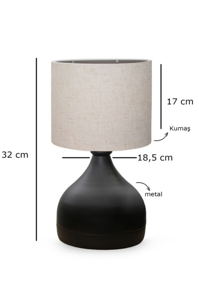 Milano Metal Body Lampshade Cream Crinkled Fabric Ayd-3087 - 9