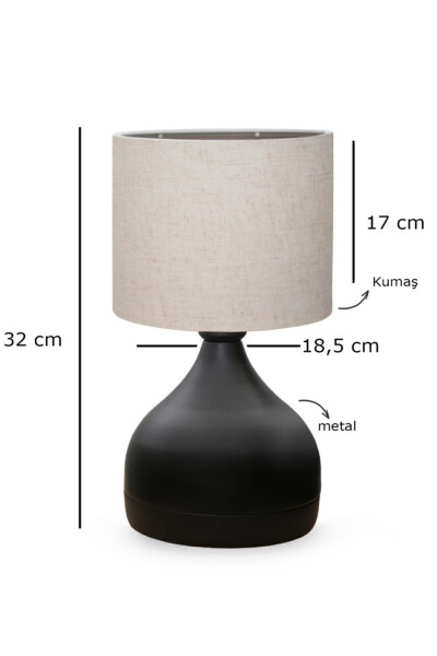 Milano Metal Body Lampshade Cream Crinkled Fabric Ayd-3087 - 6