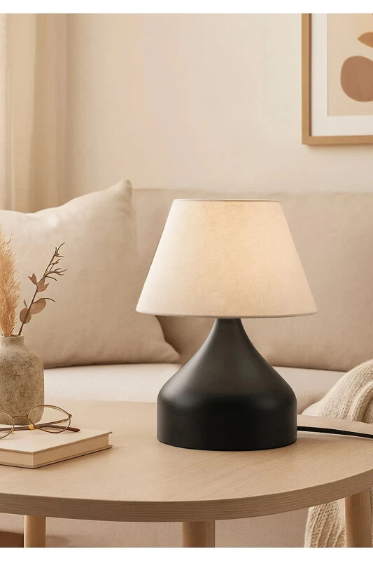 Milano Metal Body Lampshade Cream Crinkled Head Ayd-3088 - HOMİNG