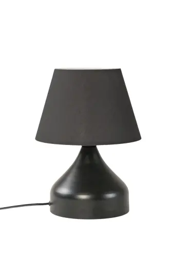 Milano Metal Gövdeli Abajur Antrasit Ayd-3089 - Antrasit-22x14 cm. Konik-Metal Siyah Gövde Abajur - HOMİNG (1)