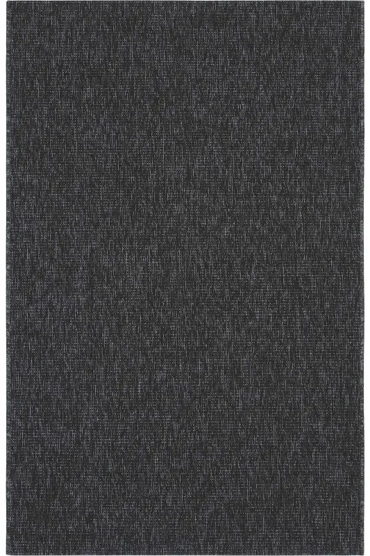 Milano Siyah Gri Halı İnce Yazlık Makine Dokuma Salon Oturma Odası Hasır Sisal Dokulu Balkon Halısı-Siyah Grii - 1