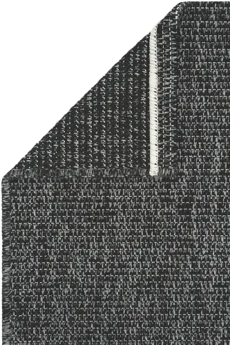 Milano Siyah Gri Halı İnce Yazlık Makine Dokuma Salon Oturma Odası Hasır Sisal Dokulu Balkon Halısı-Siyah Grii - 5