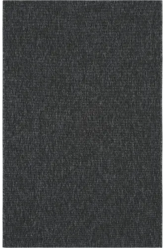 Milano Siyah Halı İnce Yazlık Makine Dokuma Oda Salon Oturma Odası Hasır Sisal Dokulu Balkon Halısı-Siyah 