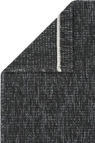 Milano Siyah Halı İnce Yazlık Makine Dokuma Oda Salon Oturma Odası Hasır Sisal Dokulu Balkon Halısı-Siyah - 5