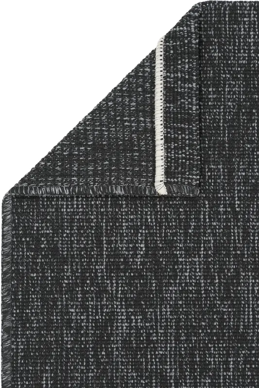 Milano Siyah Halı İnce Yazlık Makine Dokuma Oda Salon Oturma Odası Hasır Sisal Dokulu Balkon Halısı-Siyah - 5