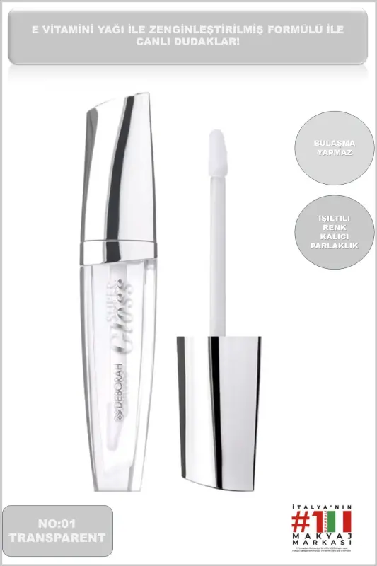 Milano Super Gloss Hajm Beruvchi Ta'sirga Ega Shaffof Parlatuvchi № 1 - 3