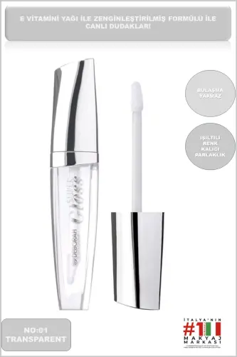 Milano Super Gloss Volumizing Effect Transparent Gloss No: 1 - 3