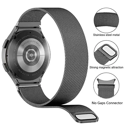 Миланские браслеты для Samsung Galaxy Watch 7/6/5/4/FE, 40 мм, 44 мм/Classic, 47 мм, 43 мм, 46 мм, 42 мм, женские/мужские, магнитный ремешок для Samsung Galaxy Watch 5 Pro, 45 мм, металлический сетчатый ремешок без зазора - MILANESE (1)