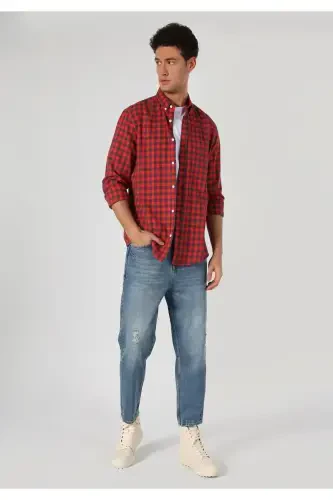 Milas, loose fit blue men's jeans. - 3