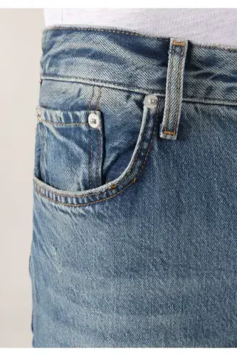 Milas, loose fit blue men's jeans. - 6