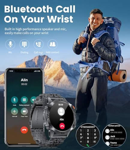 Military Smart Watch for Men (Answer/Dial Calls), 1.43