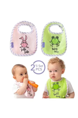 Milk&moo Towel Bib 2-Pack Çaça Frog And Çançin - 1