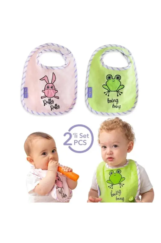 Milk&moo Towel Bib 2-Pack Çaça Frog And Çançin - 1