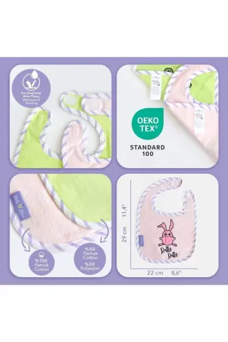 Milk&moo Towel Bib 2-Pack Çaça Frog And Çançin - 7
