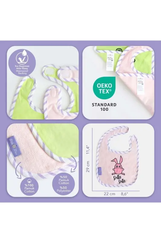 Milk&moo Towel Bib 2-Pack Çaça Frog And Çançin - 7