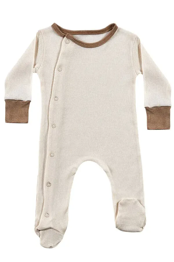 Milky Chocolate Baby Onesie Set 2 Pieces Unisex Organic Cotton Newborn Gift Set - 11