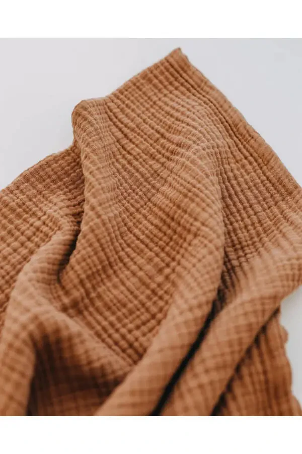 Milky Coffee 4 Layered Muslin Blanket 90x120 size - 1