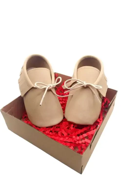 Milky Coffee Suede Leather Moccasin Baby Shoes Baby Booties-MILKY COFFEE - 1
