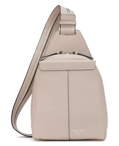 Millie Convertible Leather Sling Bag, Backpack - Mushroom - 1