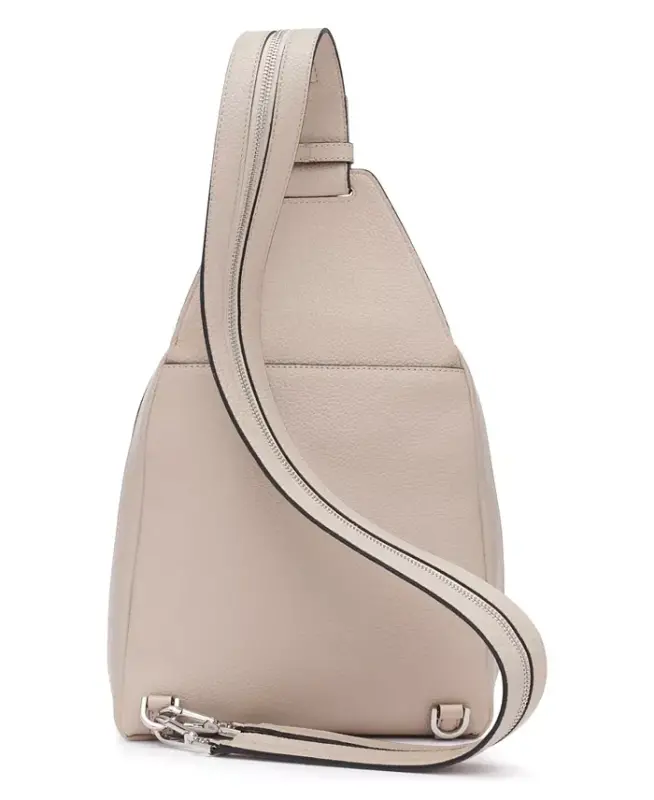 Millie Convertible Leather Sling Bag, Backpack - Mushroom - 2
