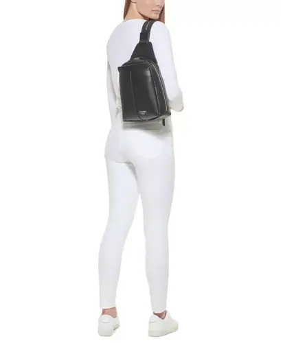Millie Convertible Leather Sling Bag, Backpack - Mushroom - 3