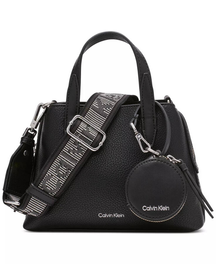 Millie Triple Compartment Crossbody with Coin Pouch Black/Silver - 1