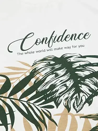 Milumia erkaklar tropik naqshli qisqa yengli futbolka va bog'ichli cho'ntakli shortilar to'plami - 4