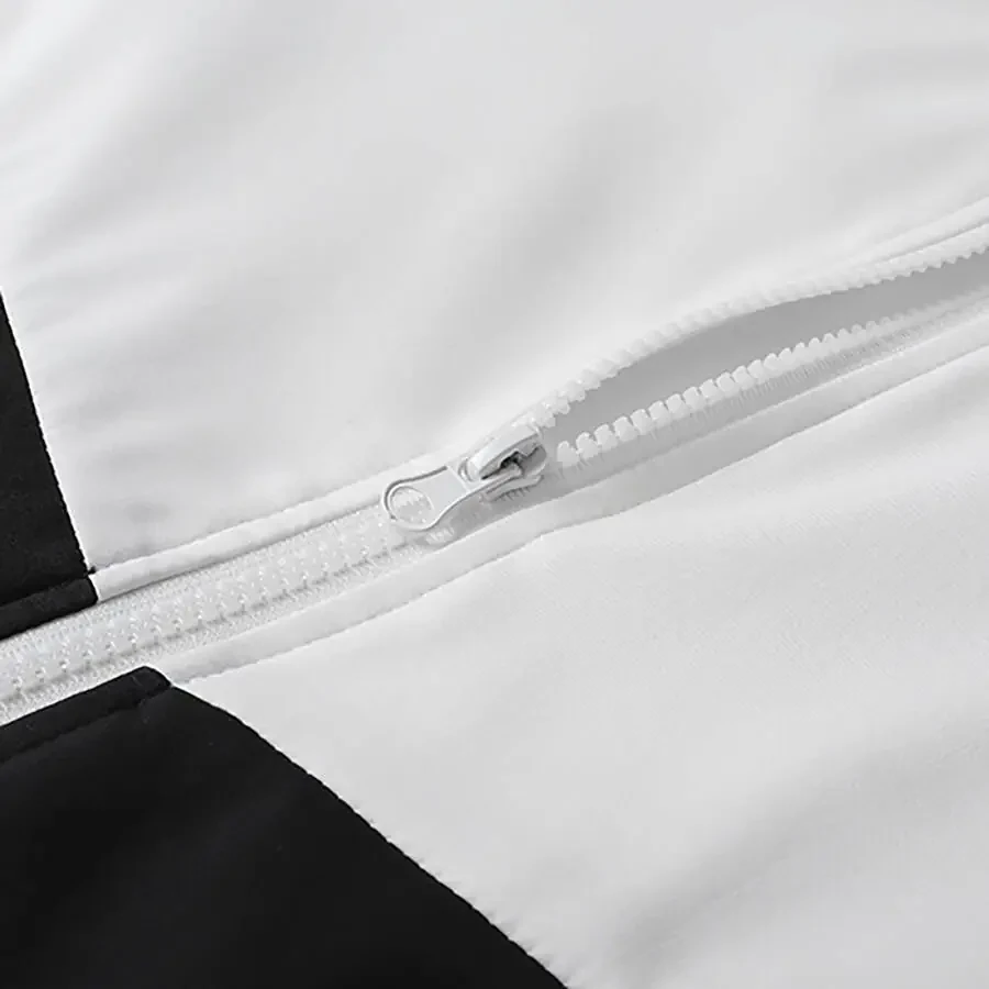 Miluxas Erkaklar uchun Track Kostyumlar To'plami Tozalash To'liq Zipli Sport Kostyumi Ochiq Havoda Yugurish Erkaklar Sport Kostyumlari Qora 6(M) - 7